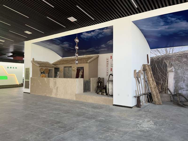 鹿邑乡村振兴/乡愁主题展厅清洁后实景,'乡愁作坊'等展区保洁完成效果。
